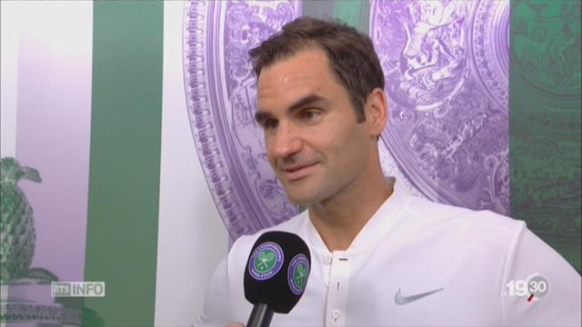 Wimbledon: la réaction de Federer après sa qualification