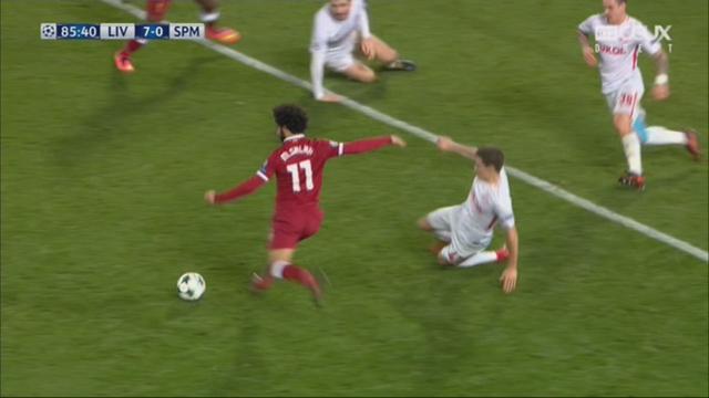 Ligue des Champions, Gr. E, Liverpool - Spartak Moscou (7-0): Salah 86e