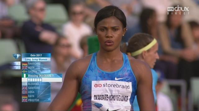 Meeting d'Oslo, saut en longueur: la Nigérienne Okagbare perd ses cheveux