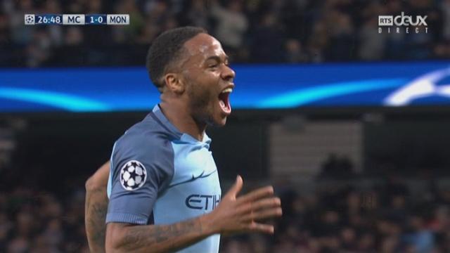 1-8, Manchester City – Monaco (1-0): ouverture du score de Sterling sur un centre de Leroy Sané