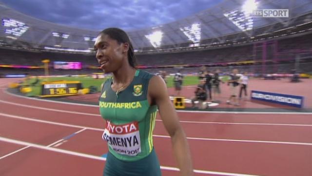 Finale, 800m dames: Semenya (RSA) s'impose devant Niyonsaba (BDI) 2e et Wilson (USA) 3e