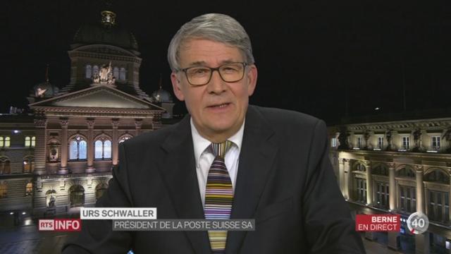 Bilan annuel de La Poste: entretien avec Urs Schwaller, président de la Poste Suisse SA, à Berne