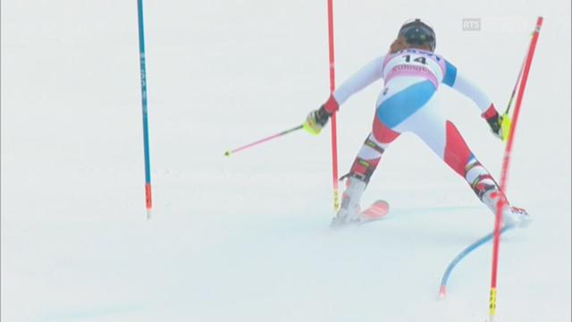 Killington (USA), slalom 1re manche: la chute de Mélanie Meillard (SUI)