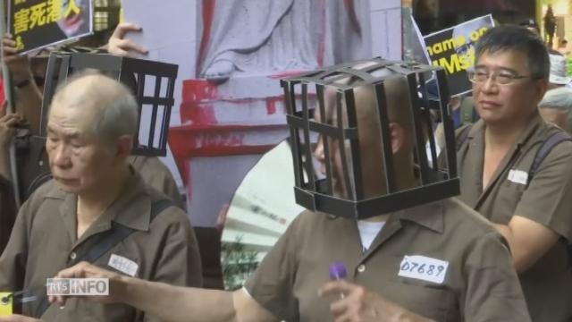 Manifestation de soutien aux militants condamnés a Hong Kong