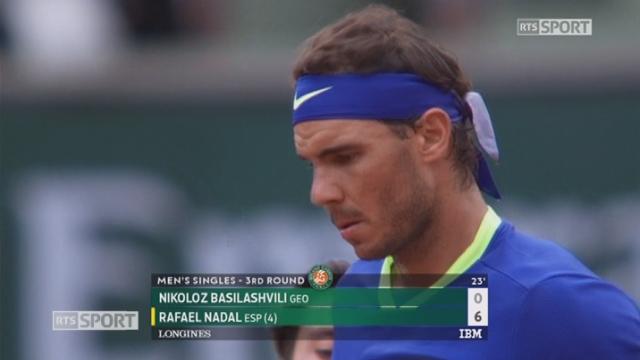 Roland-Garros, 3e tour: Basilashvili (GEO) – Nadal (ESP) 0-6
