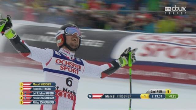 Mondiaux de St-Moritz, géant, 2e manche: Marcel Hirscher (AUT) sacré champion du monde !