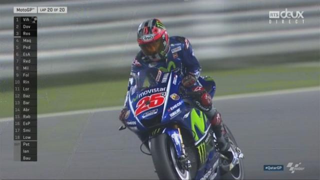 Moto GP, Qatar: victoire de Vinales (ESP) devant Dovizioso (ITA) 2e et Rossi (ITA) 3e