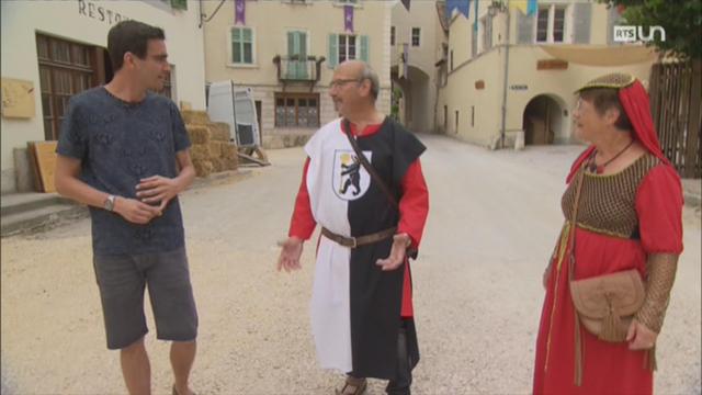 JU: rencontre avec Georges Migy, président des Médiévales et Thérèse Burket, guide St-Ursanne