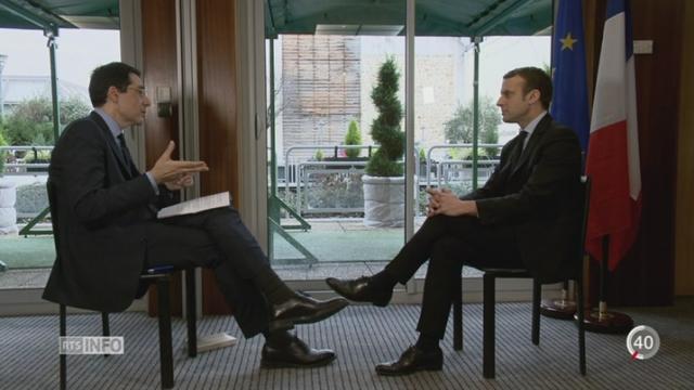France - Elections présidentielles: l'interview d'Emmanuel Macron