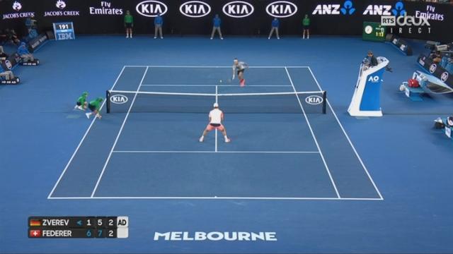 Open d’Australie, 1-4: M.Zverev (GER) – R.Federer (SUI): 1-6 5-7 2-2