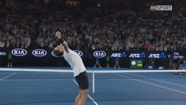 Open d'Australie, 1-2: R.Nadal (ESP) bat G.Dimitrov (BUL) 6-3 5-7 7-6 6-7 6-4