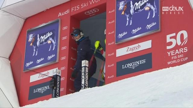 Slalom, Zagreb (CRO), 1e manche: Mélanie Meillard (SUI) part à la faute