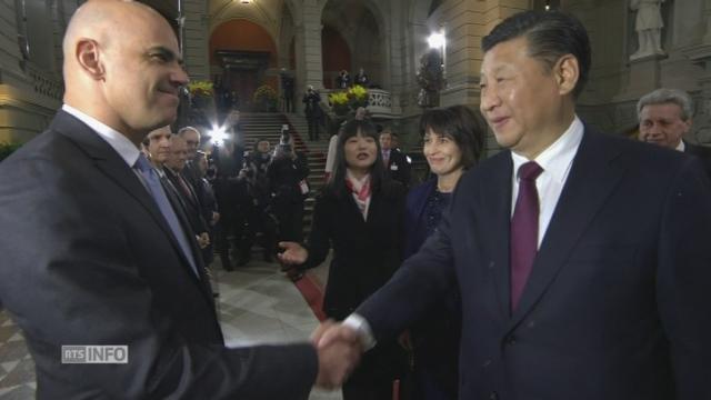 Le président chinois accueilli à Berne