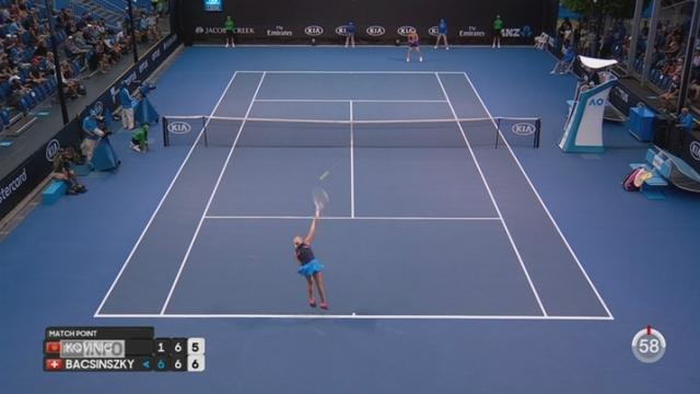 Tennis - Open d'Australie: Timea Bacsinszky accède au troisième tour