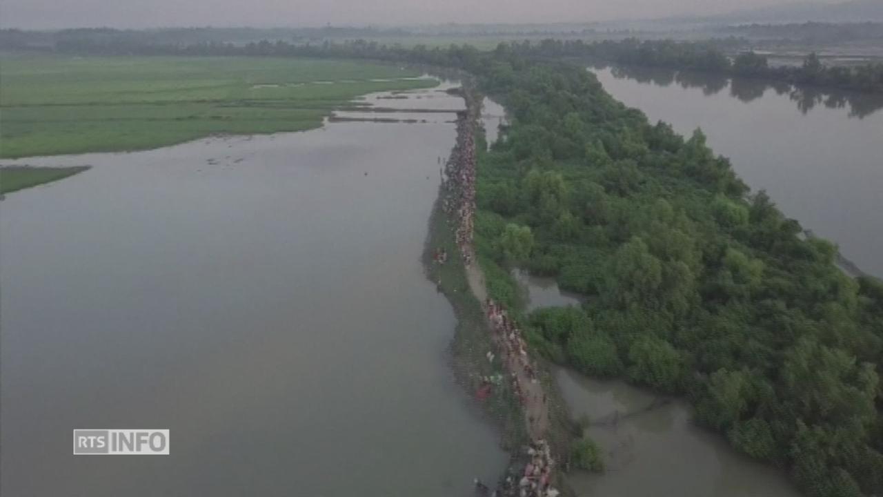 Vue aérienne des réfugiés Rohingyas en exil au Bangladesh