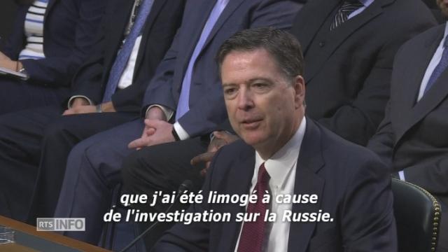 James Comey est certain d'avoir été limogé à cause de l'enquête sur la Russie