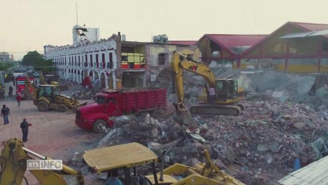 Images aériennes des dégâts au Mexique après le séisme