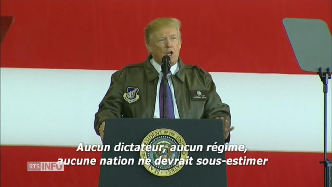 Trump: "Aucun dictateur ne devrait sous-estimer les Etats-Unis"