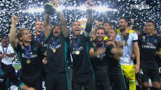 Supercoupe, finale: Real Madrid – Man. United 2-1, la remise du trophée