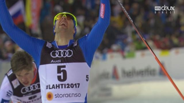 Mondiaux de Lahti (FIN): fond, finale sprint messieurs: victoire de Federico Pellegrino (ITA) devant Sergey Ustilov (RUS) et Johannes Klaebo (NOR)