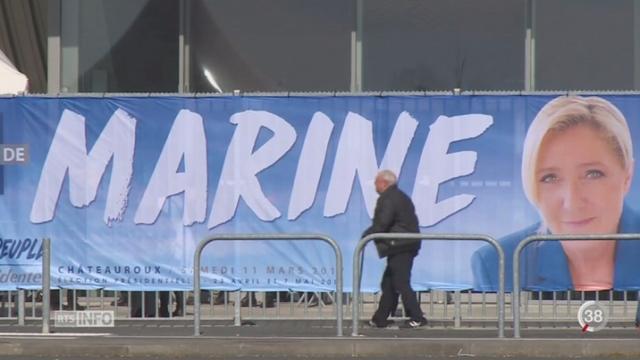 Châteauroux: accueil très contrasté pour Marine Le Pen