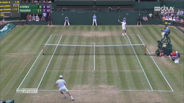 Tennis - Wimbledon: Federer bat Zverev en 3 sets