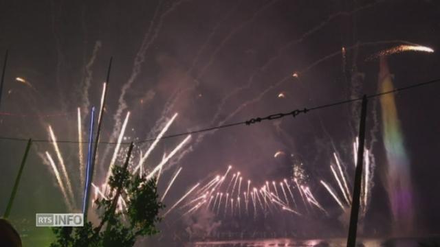 Le feu d'artifice géant des Fêtes de Genève a enchanté la foule