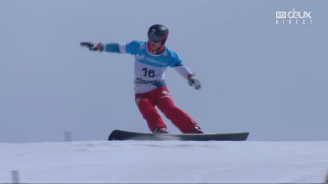 finale snowboard Géant parallèle messieurs: Nevin Galmarini (SUI) réussit sa petite finale et se pare de bronze!