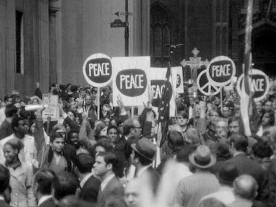 Journée de protestation contre la Guerre du Vietnam le 15 octobre 1969. [RTS]