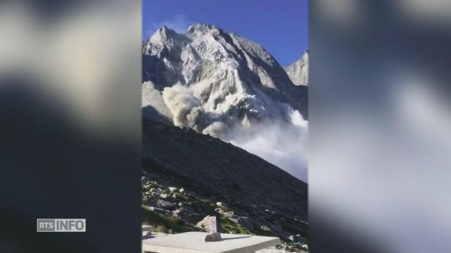 Le glissement de terrain dans les Grisons filmé de près