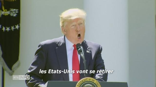 Donald Trump annonce le retrait des Etats-Unis de l'accord de Paris sur le climat