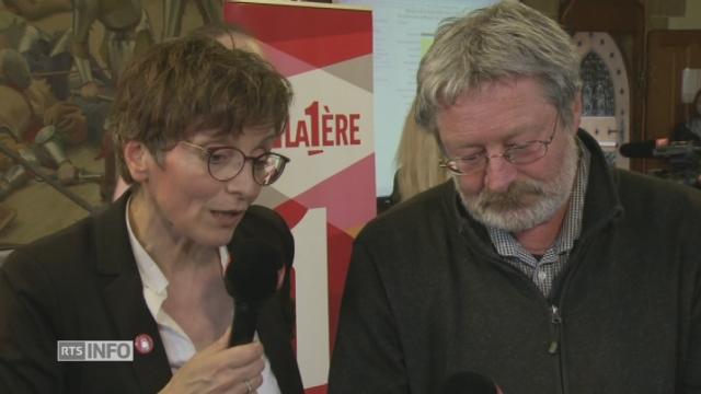 Corinne Bolay Mercier et Daniel Ziegler commentent le résultat de Laurent Kurth