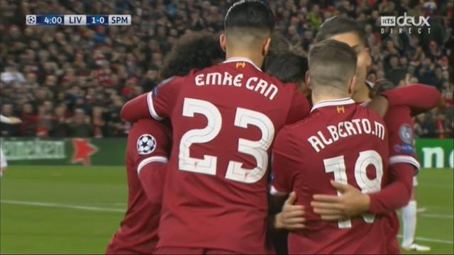 Ligue des Champions, Gr. E, Liverpool - Spartak Moscou (1-0): Coutinho 4e