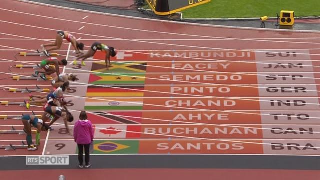Mondiaux, 100m: Mujinga Kambundji (SUI) finit 2e et se qualifie pour les demi-finales