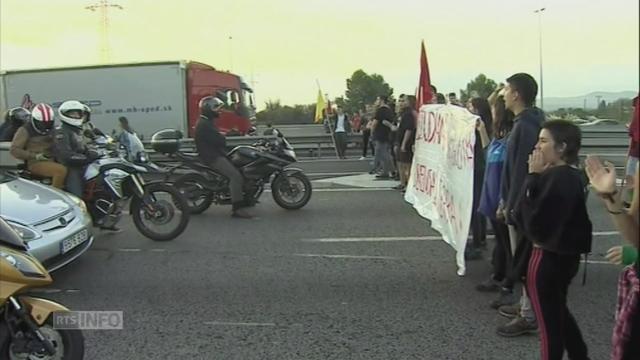 Manifestation estudiantine en Catalogne