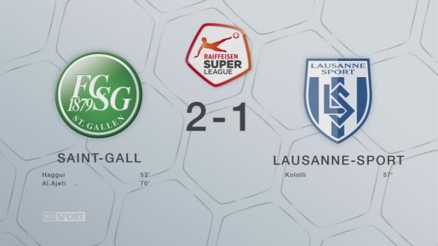 Super league - 20e journée : Saint-Gall - Lausanne-Sport (2-1)