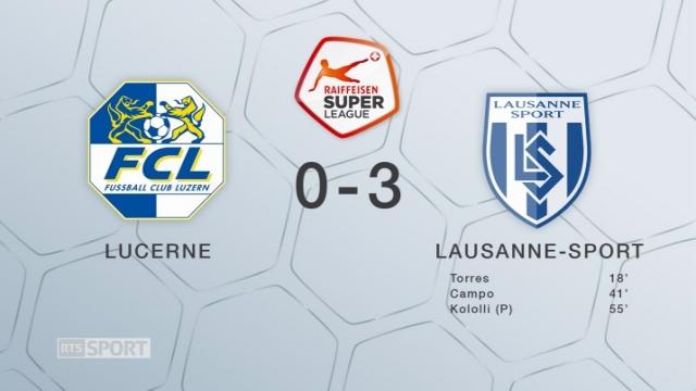33e journée, Lucerne - Lausanne-Sport (0-3): tous les buts de la rencontre