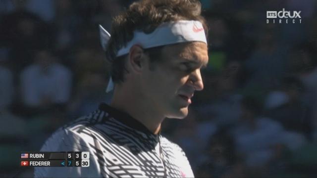 Open d’Australie, 2e tour: N.Rubin (USA) – R.Federer (SUI) 5-7 3-6