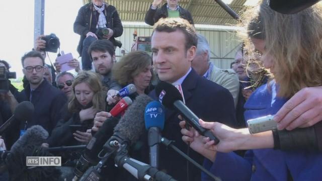 Emmanuel Macron dénonce une combine de Marine Le Pen