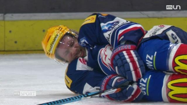 Hockey - playoffs LNA: le Zurichois Nilsson s'est blessé dans un choc avec le Luganais Vauclair