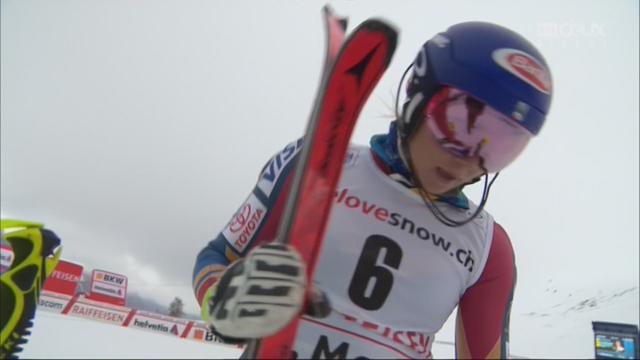 Combiné alpin, St-Moritz (SUI), 1e manche : 1ère place pour Mikaela Shiffrin (USA)