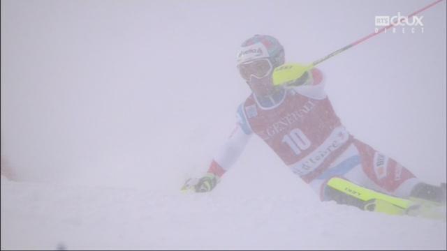 lalom, Val d'Isère (FRA), 1e manche: le Suisse Daniel Yule part à la faute