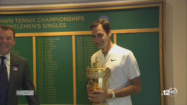 Tennis: Roger Federer remporte Wimbledon une huitième fois