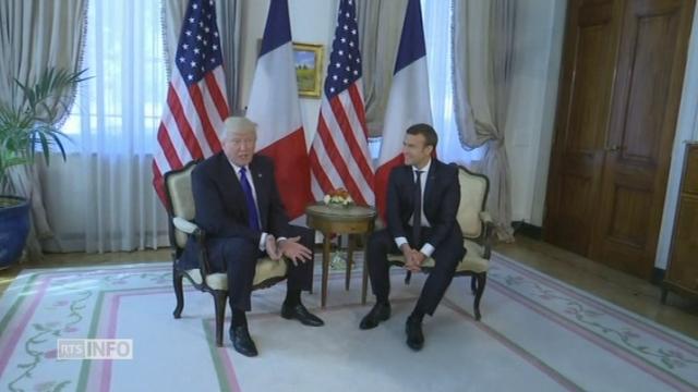 Première rencontre à Bruxelles entre Donald Trump et Emmanuel Macron