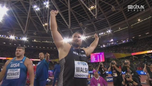 Mondiaux, lancer du poids: Walsh (NZL) remporte la médaille d'or