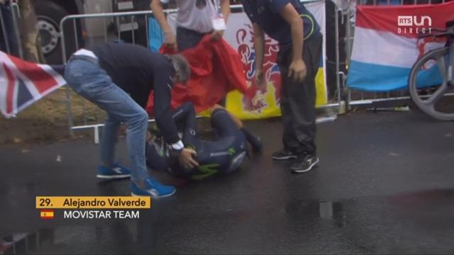 Etape 1: la chute d'Alejandro Valverde (ESP)