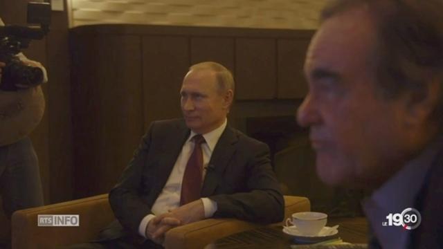 Vladimir Poutine sous l'œil du réalisateur Oliver Stone