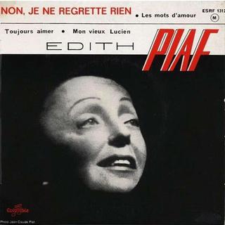 Edith Piaf, Non rien de rien pochette [Columbia 1960]
