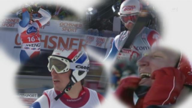 Quatre des vainqueurs suisses au Lauberhorn. [RTS]
