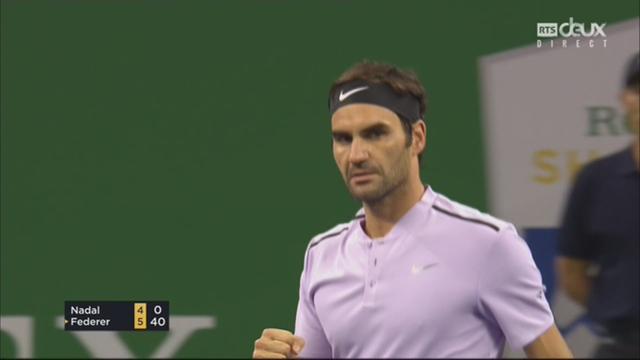 Finale, Masters 1000 Shanghai: Nadal (ESP) – Federer (SUI) 4-6, Roger Federer remporte la première manche